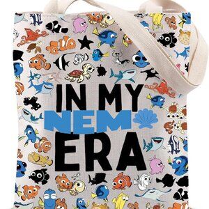 Sea World Inspired Canvas Tote Fish Clownfish Ocean Animal Gift Bag